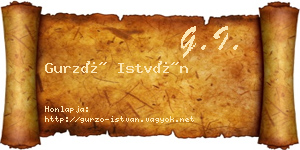 Gurzó István névjegykártya